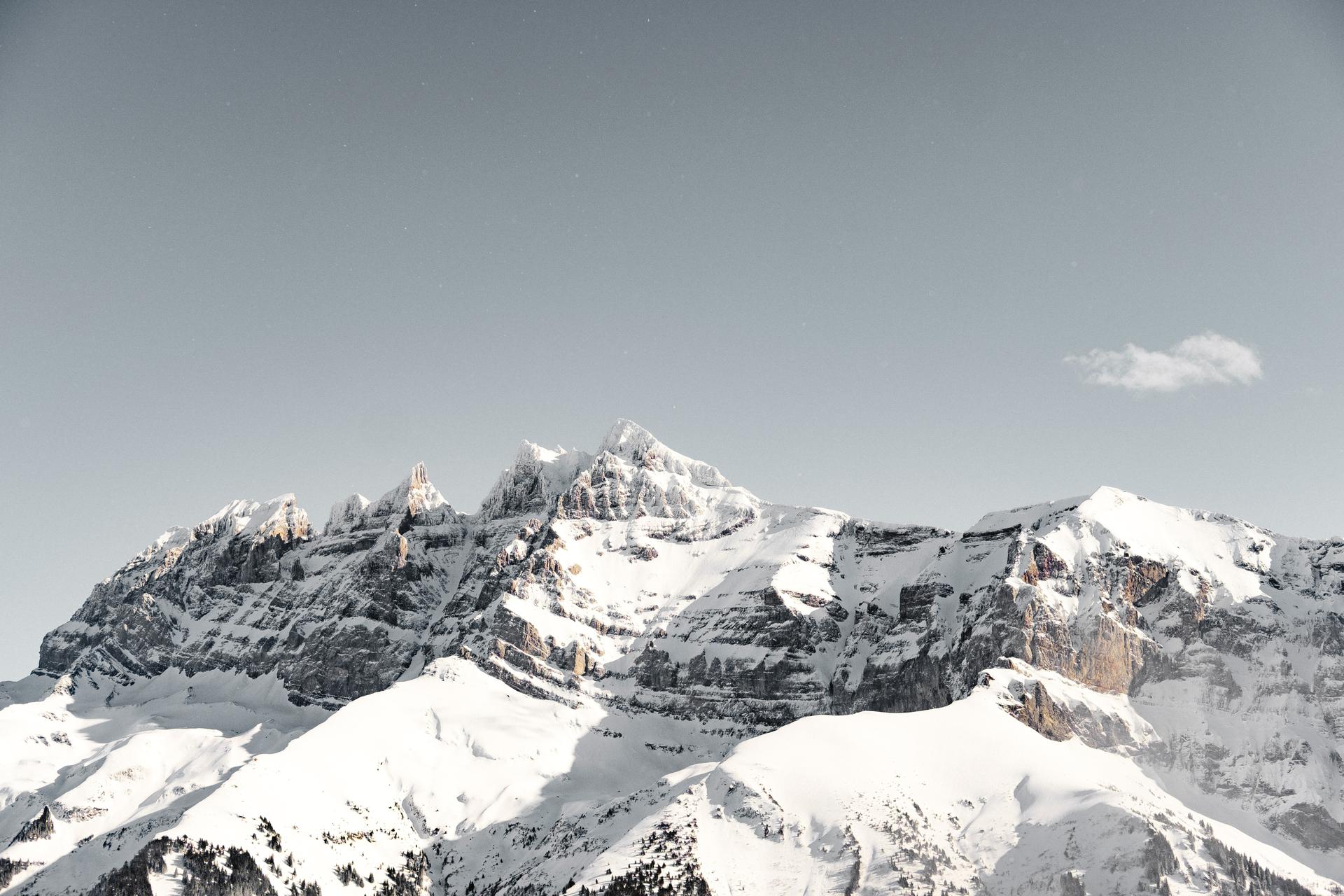 Snowy mountain tops